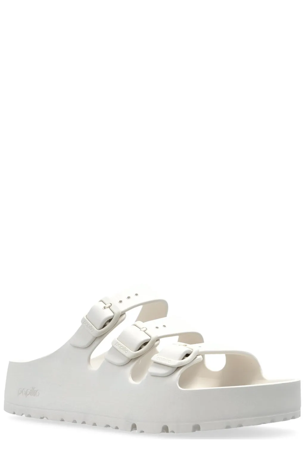 Trible-Buckle Slip-On Sandals