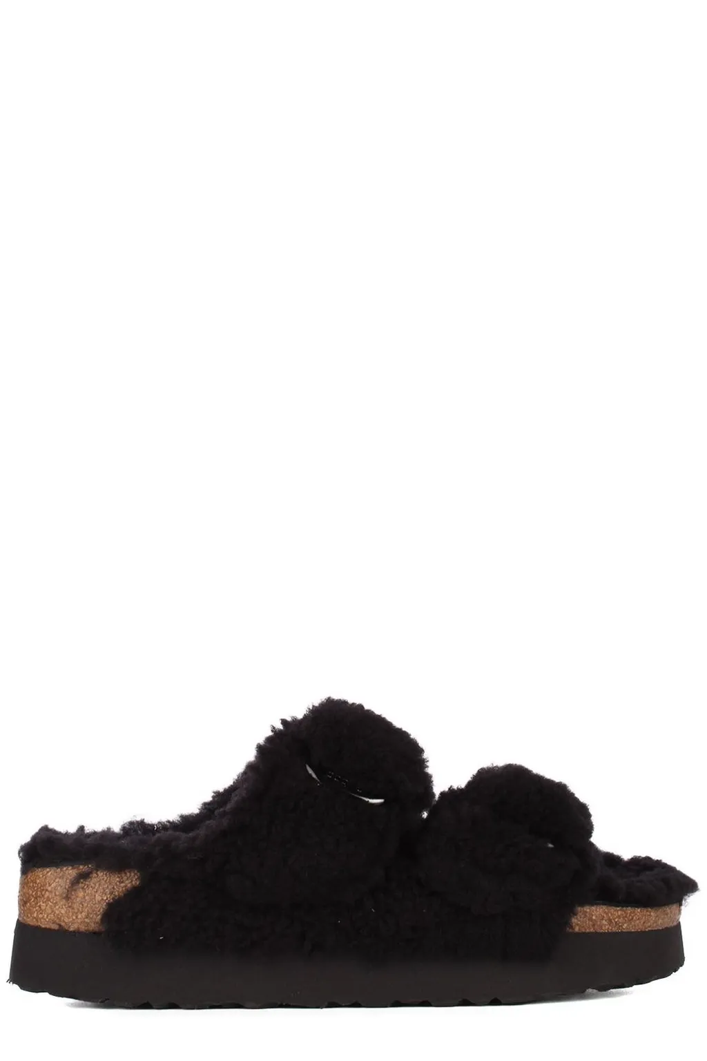 Arizona Big Buckle Shearling Sandals