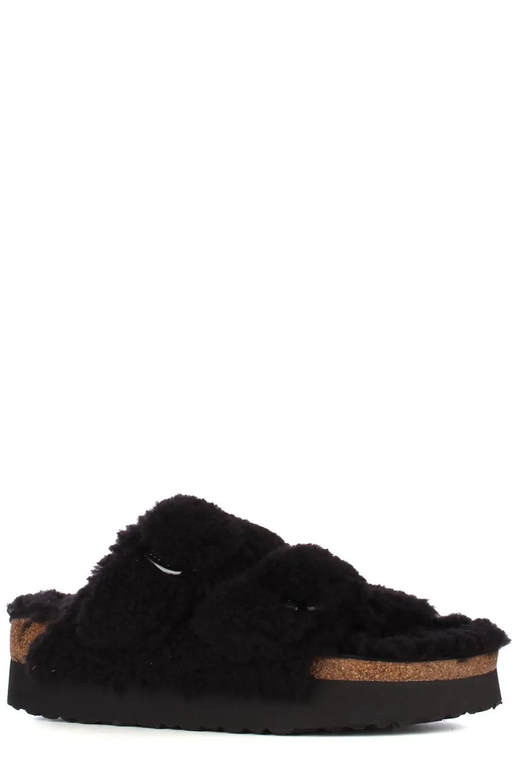 Arizona Big Buckle Shearling Sandals