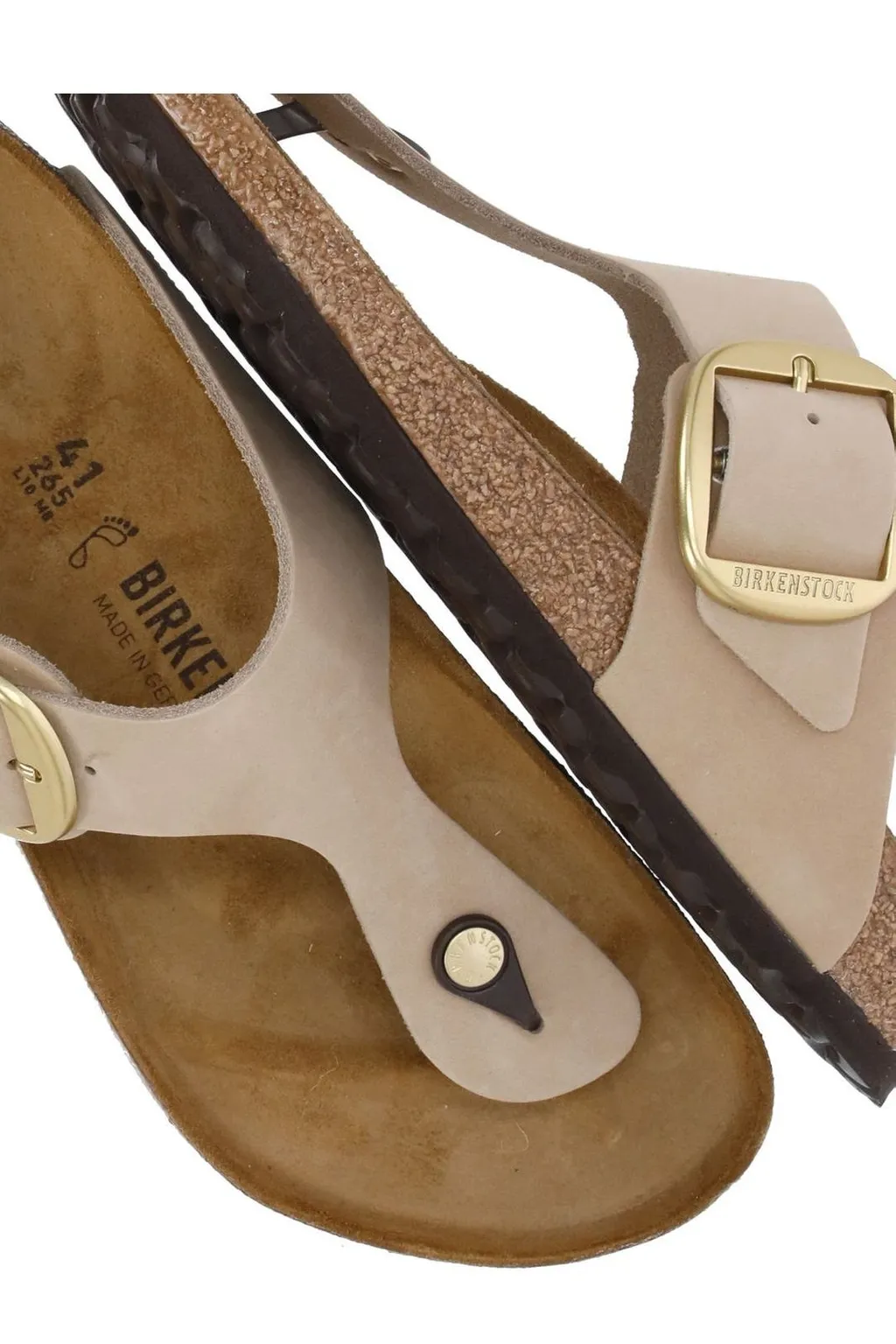Gizeh Big Buckle Slip-On Sandals