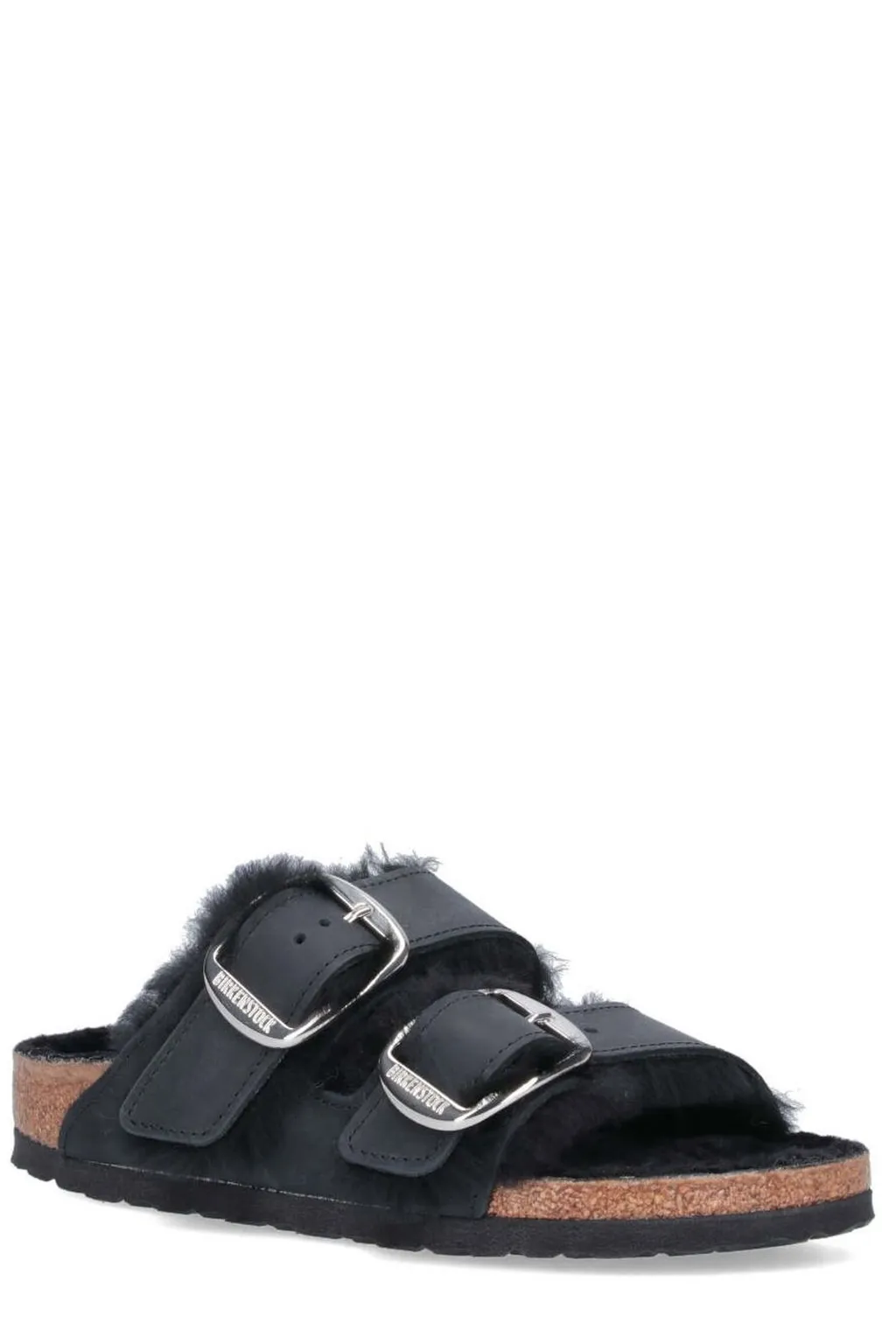 Arizona Big Buckle Shearling Sandals