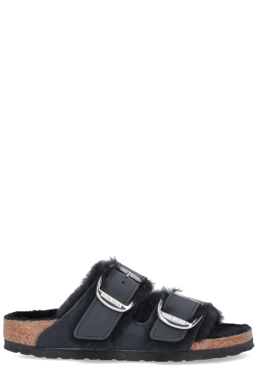 Arizona Big Buckle Shearling Sandals