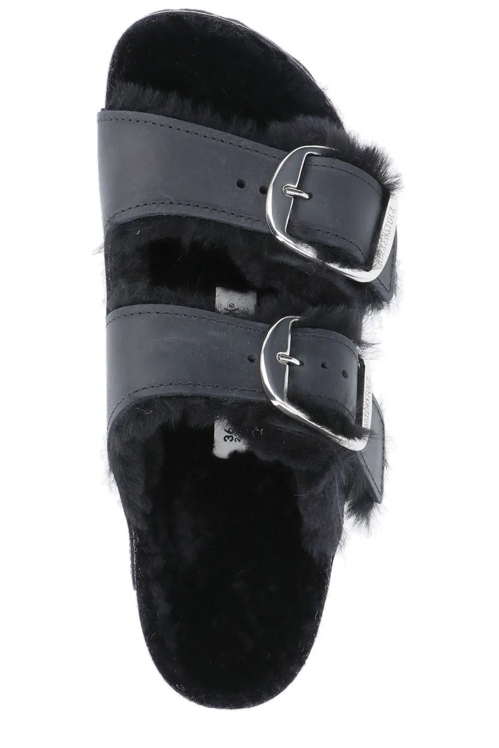 Arizona Big Buckle Shearling Sandals