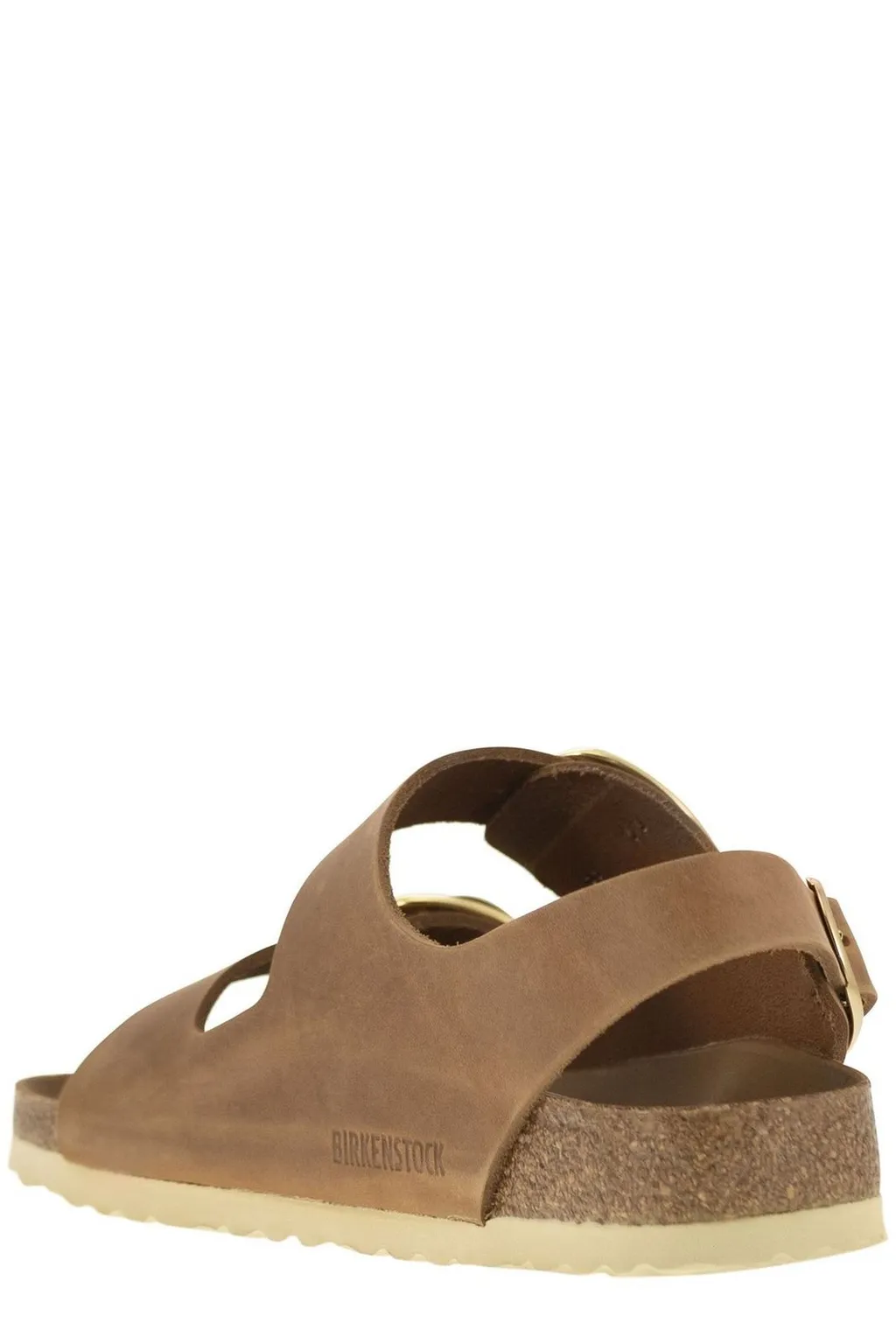 Milano Buckled Round-Toe Slingback Sandals