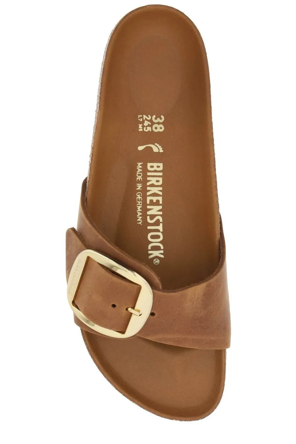 Madrid Big Buckle Slip-On Sandals
