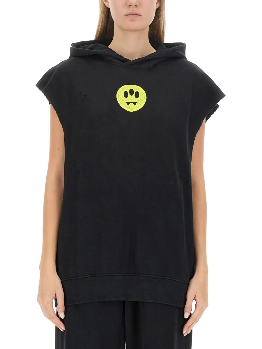 Distressed Jersey Hoodie