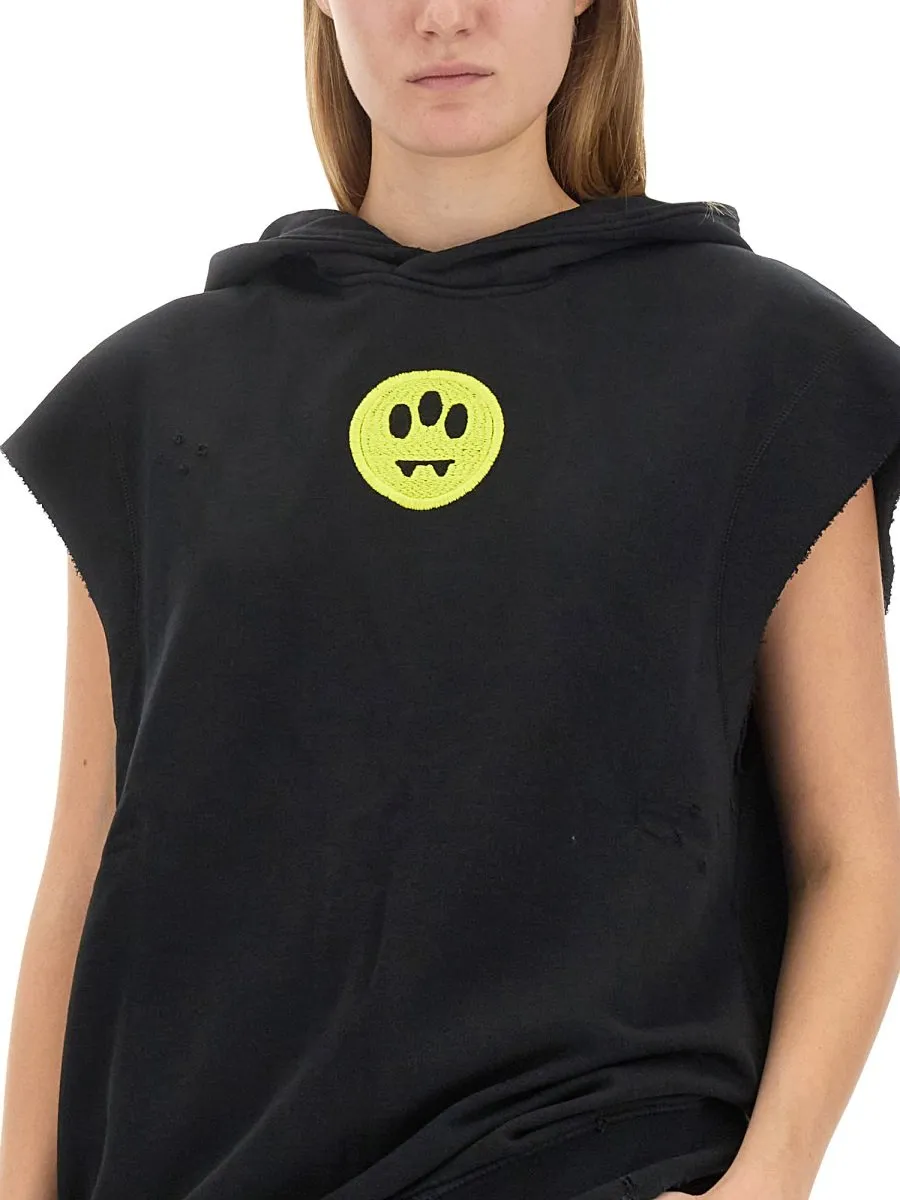 Distressed Jersey Hoodie