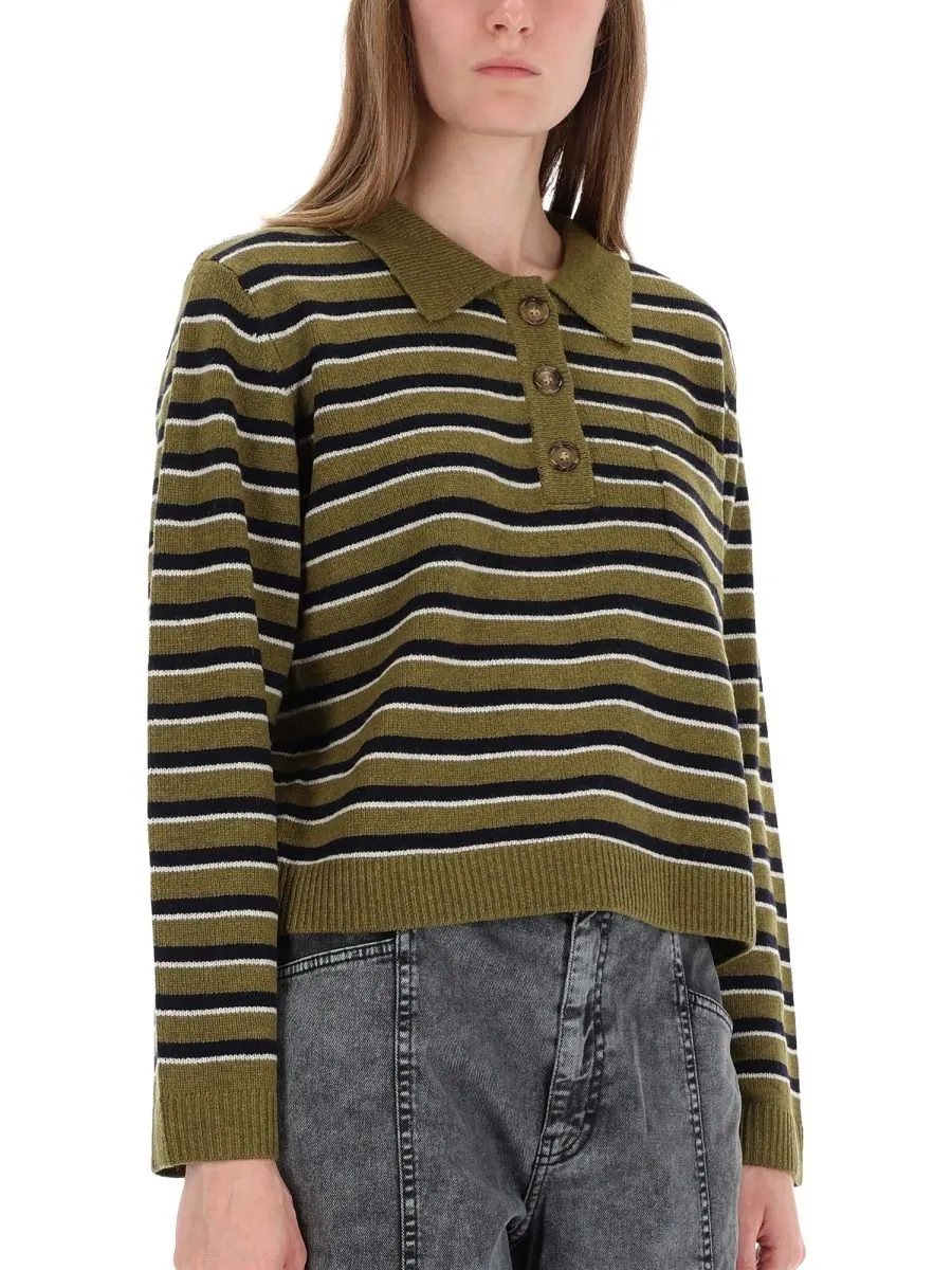 Striped Polo Sweater