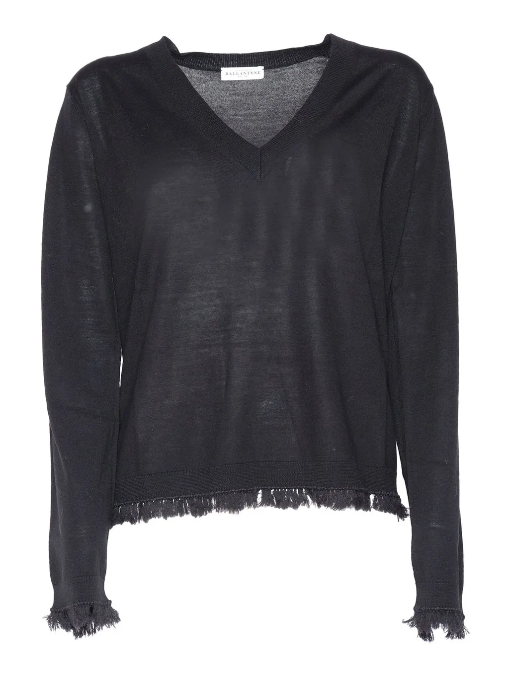 V-Neck Fringed Jumper