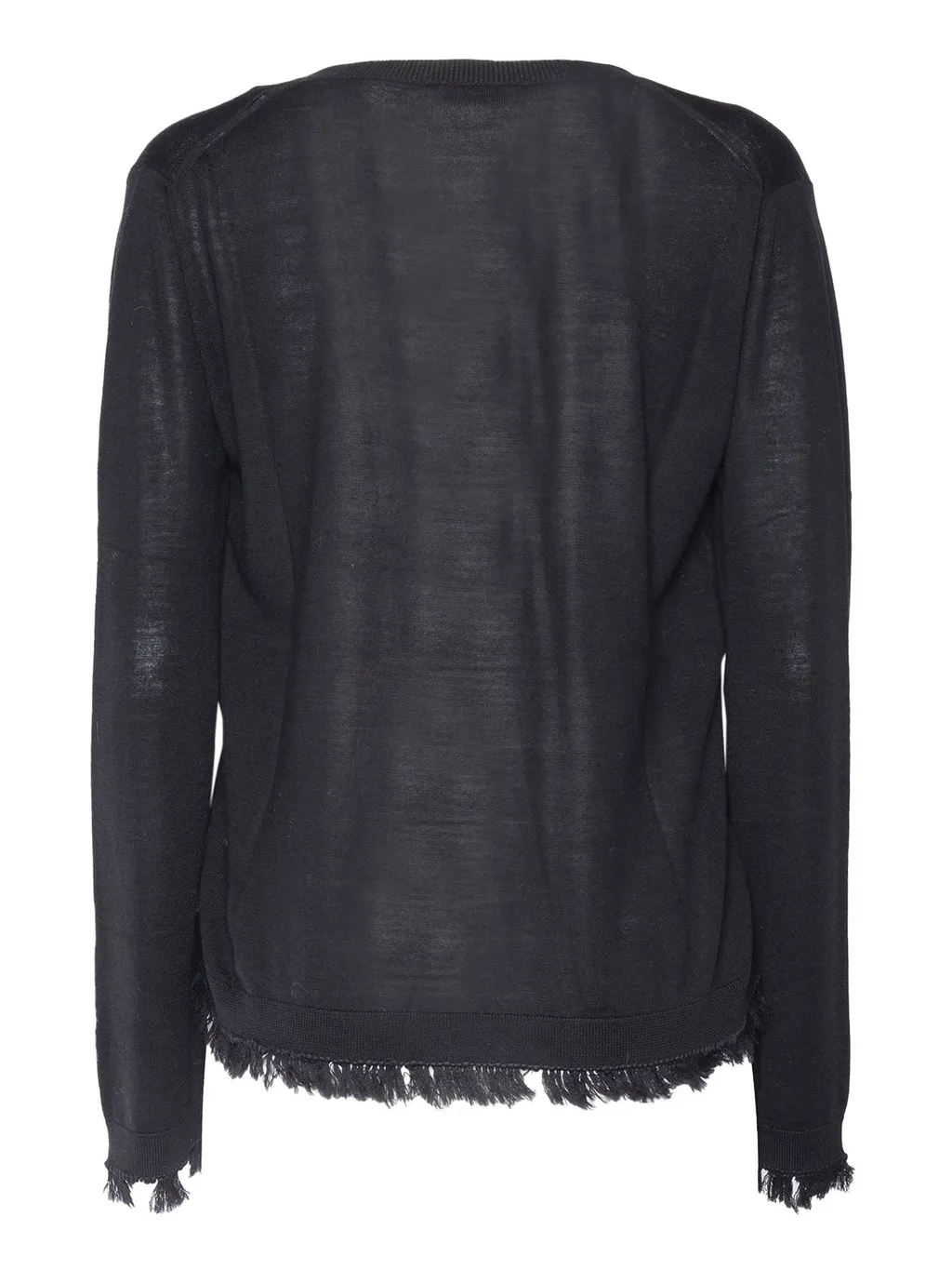 V-Neck Fringed Jumper