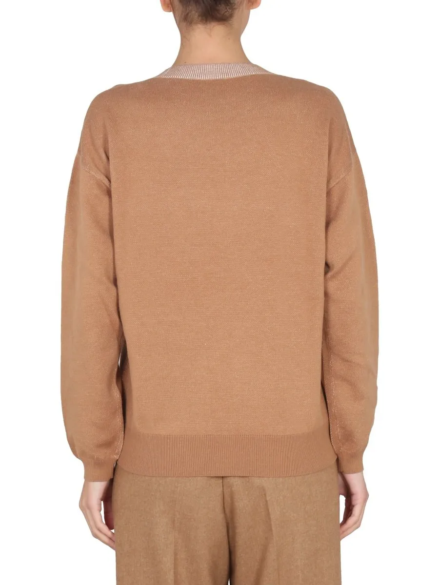 Logo Embroidered Knitted Jumper
