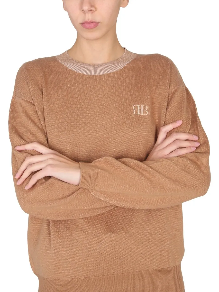 Logo Embroidered Knitted Jumper