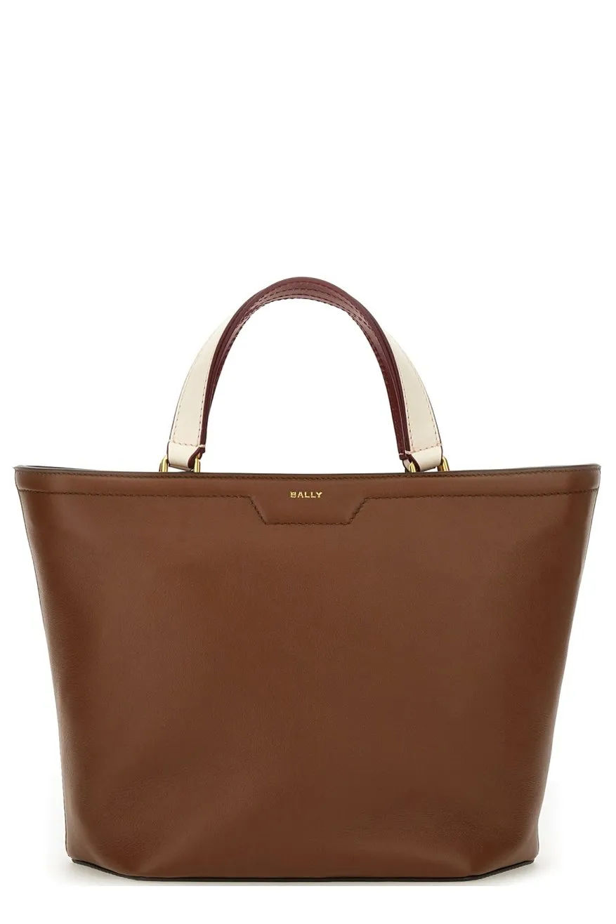Logo Embossed Top Handle Bag