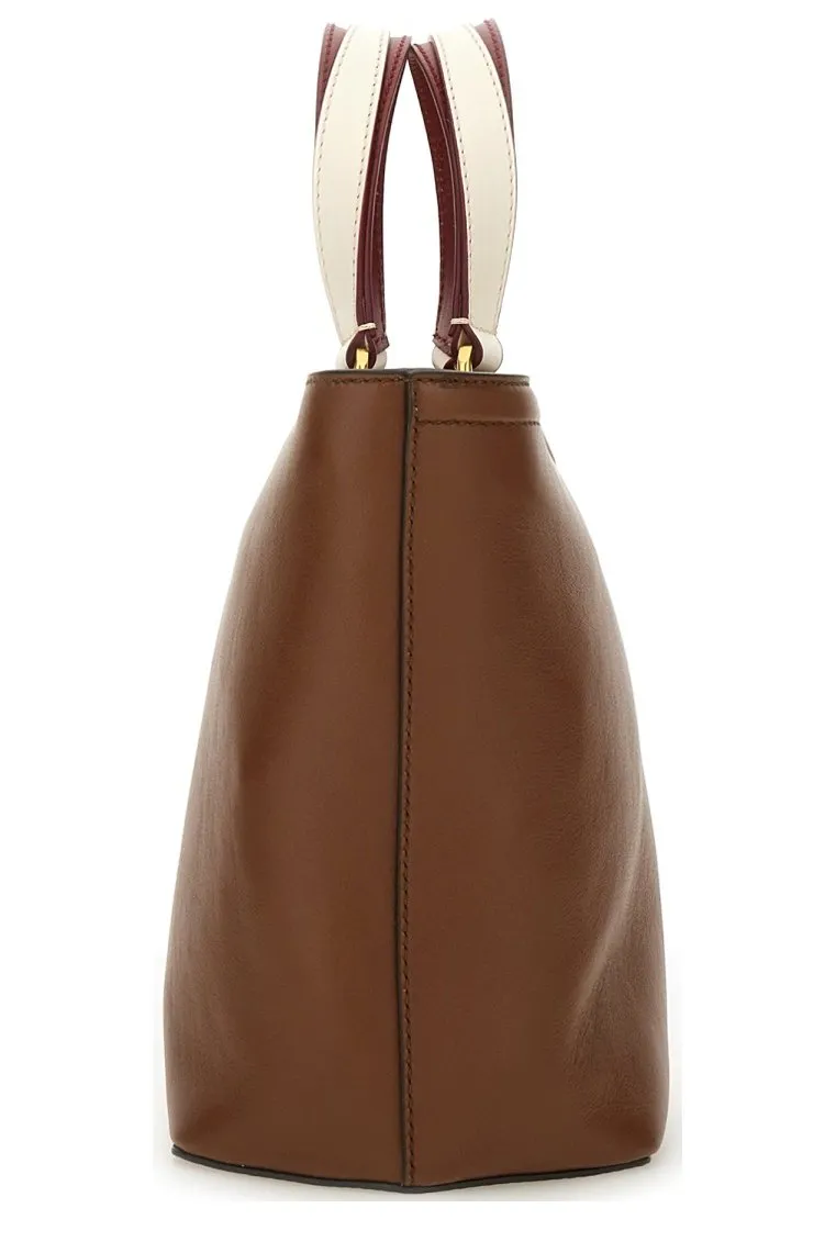 Logo Embossed Top Handle Bag