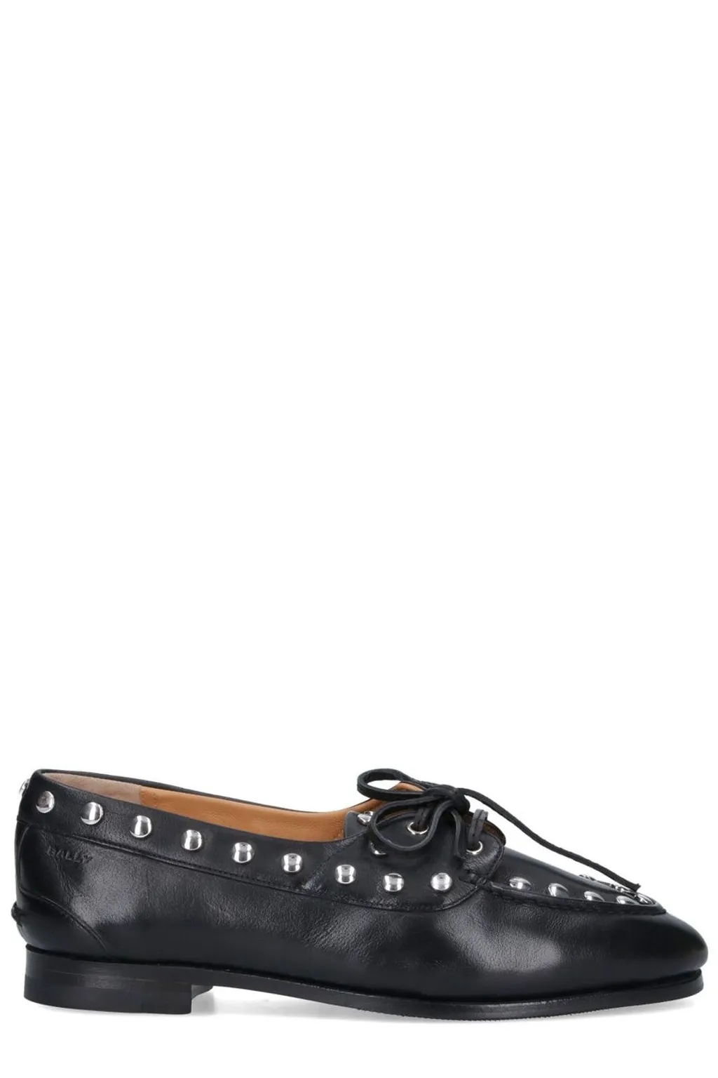 Plume Stud Embellished Loafers