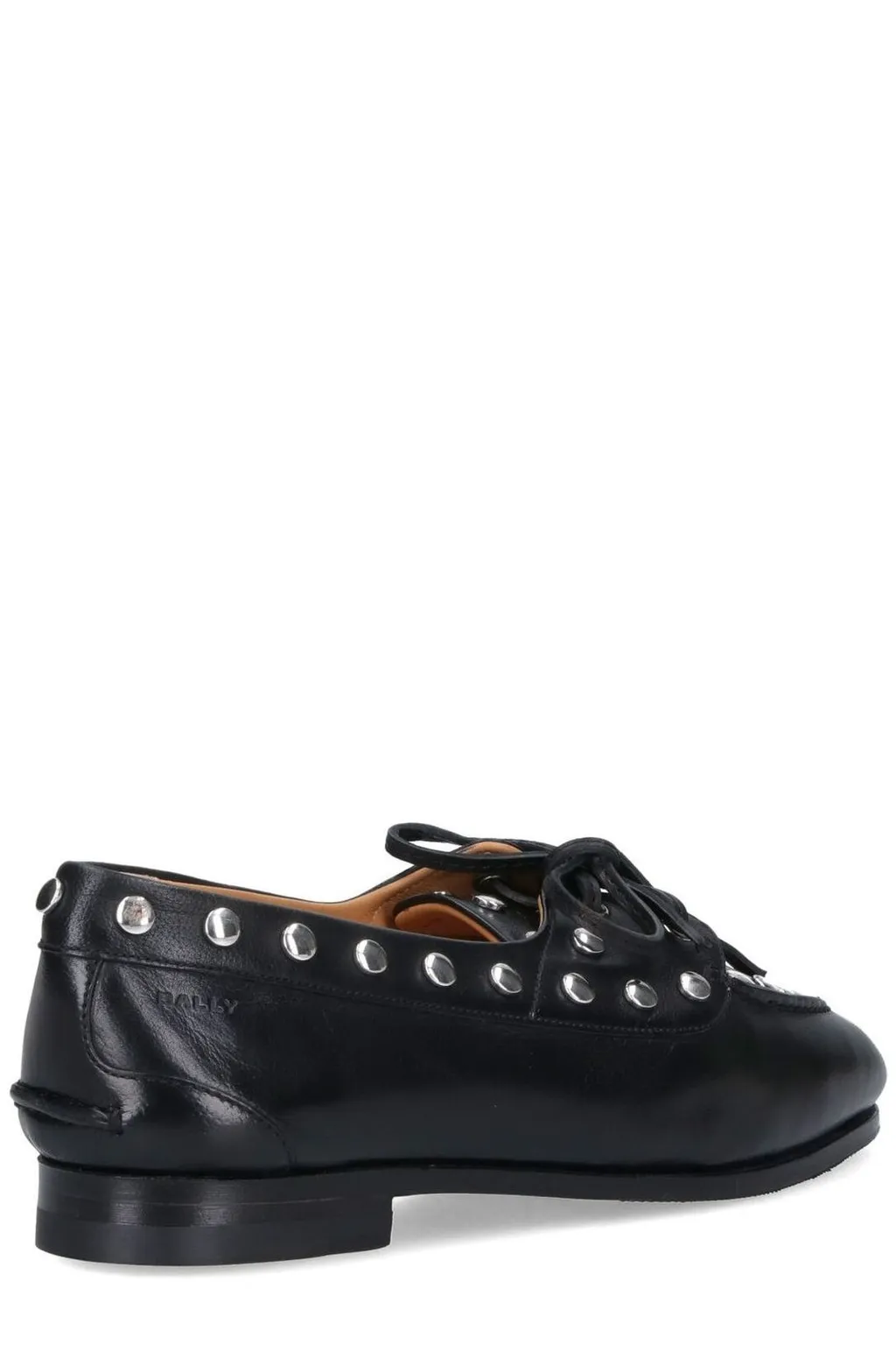 Plume Stud Embellished Loafers