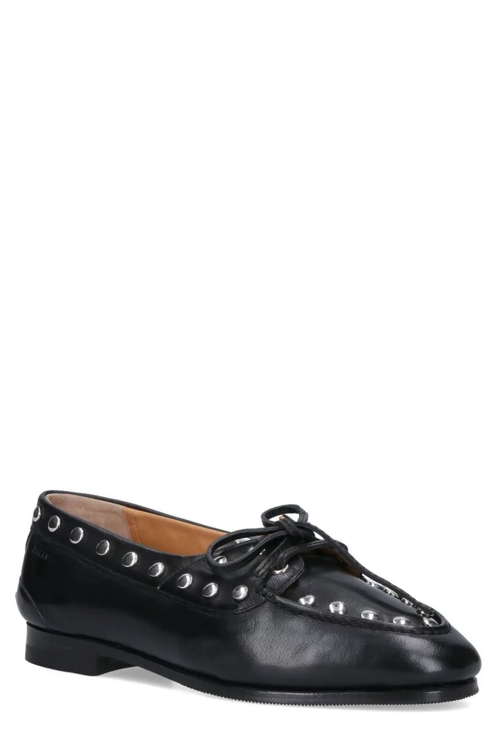 Plume Stud Embellished Loafers