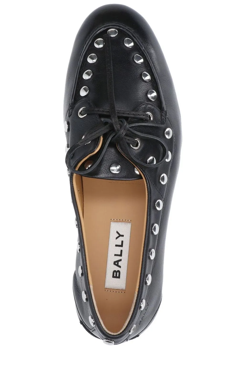 Plume Stud Embellished Loafers