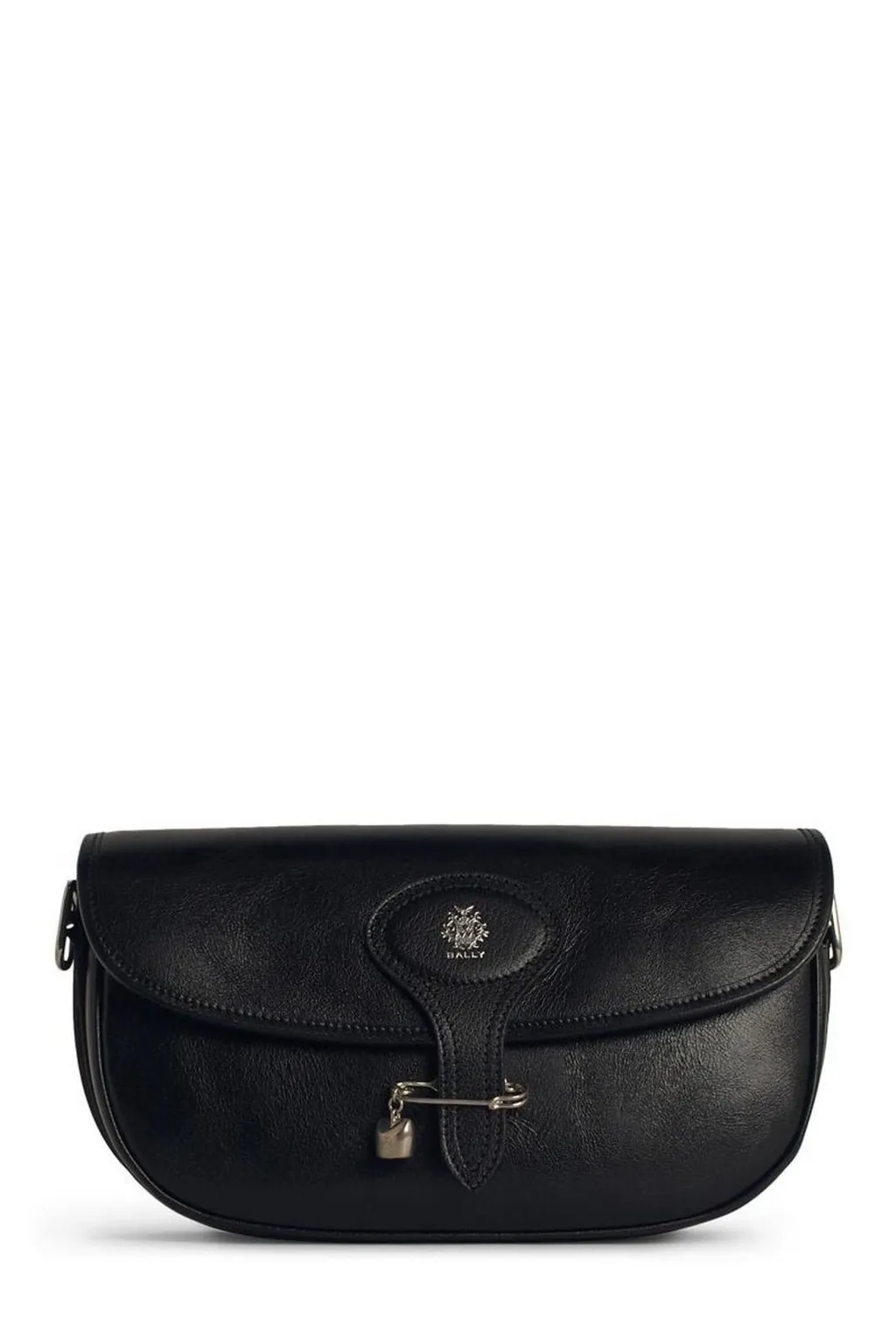 Logo Printed Pin Detailed Shoulder Bag