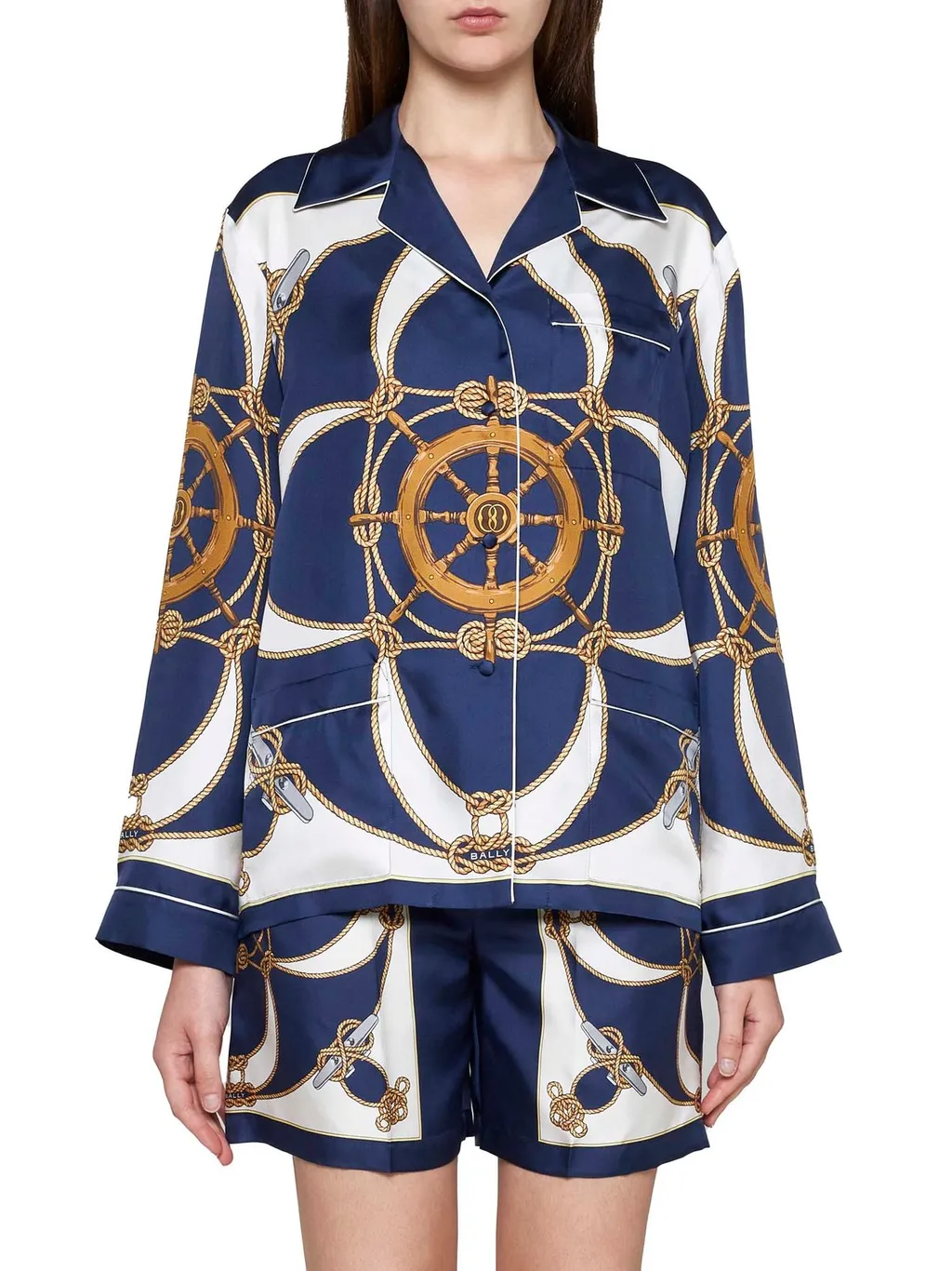 Graphic-Printed Button-Up Shirt