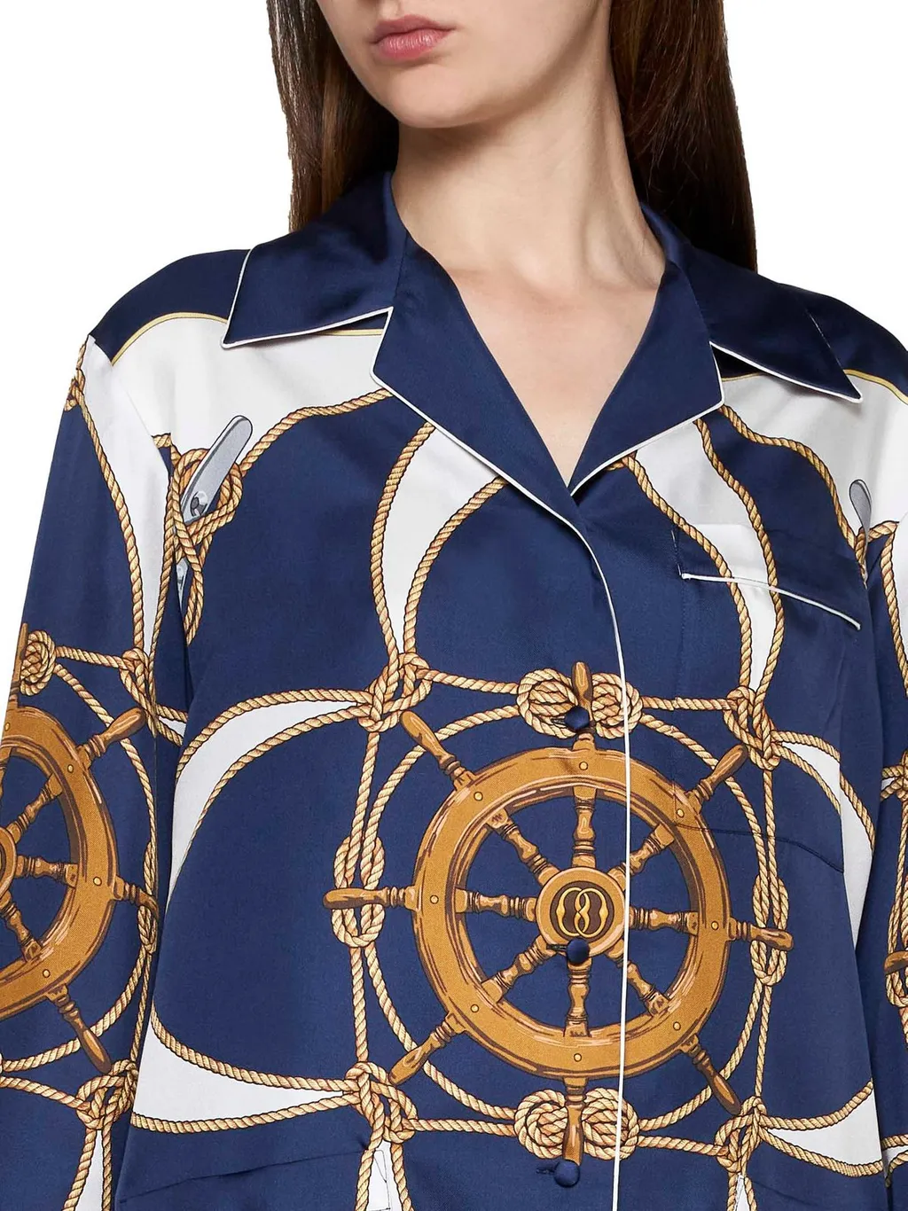 Graphic-Printed Button-Up Shirt