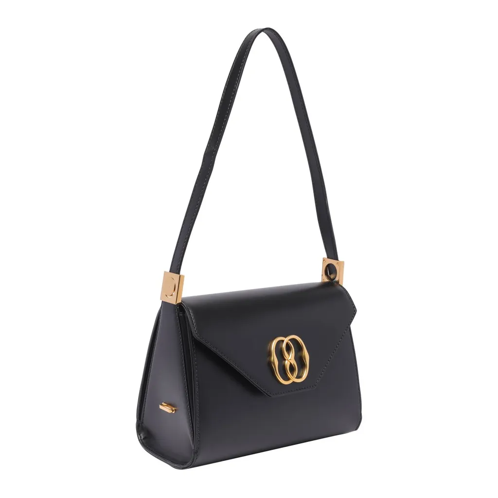 Logo Plaque Foldover-Top Shoulder Bag