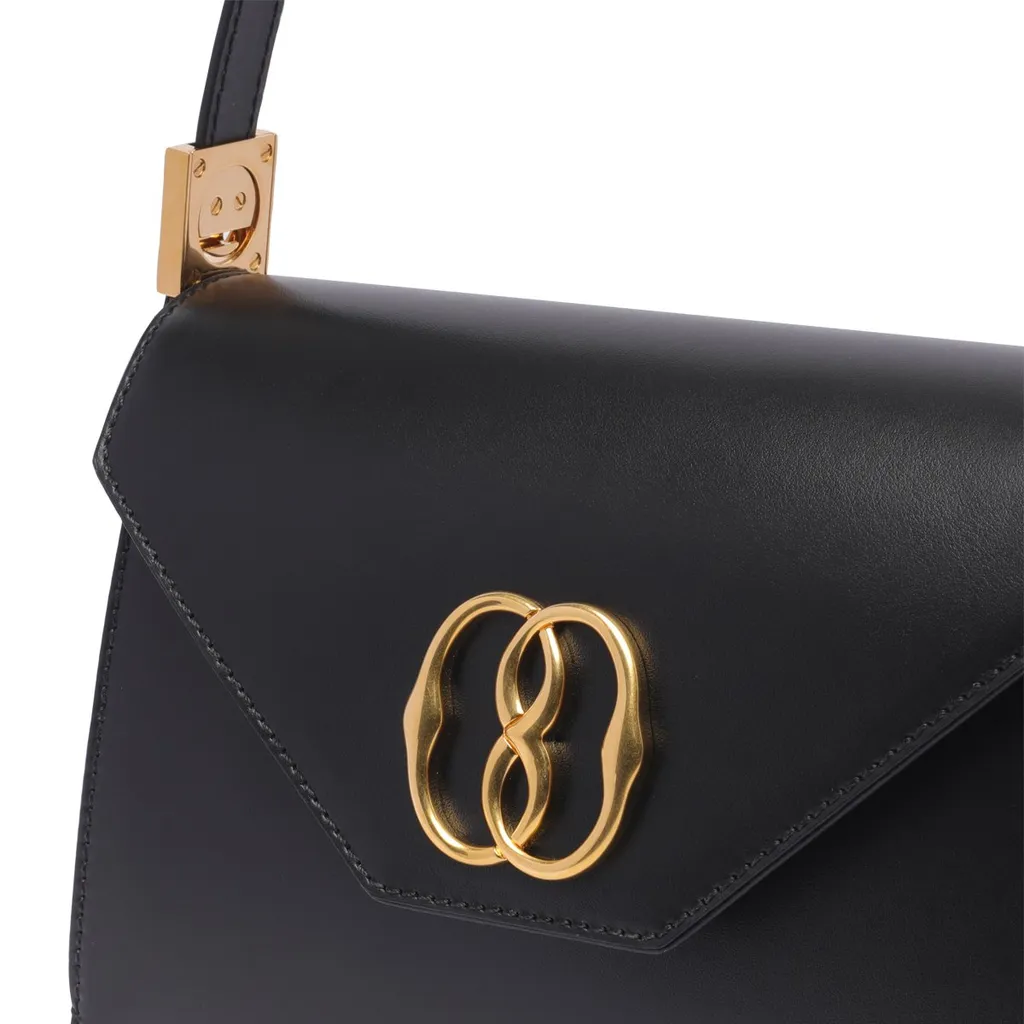 Logo Plaque Foldover-Top Shoulder Bag