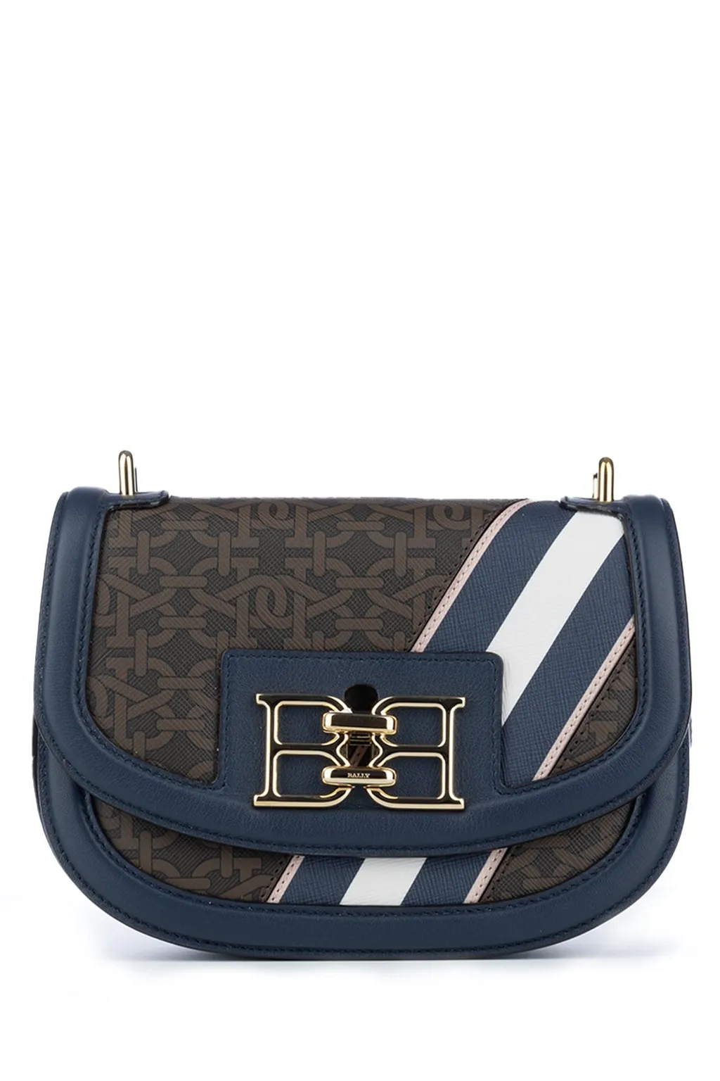 Logo Plaque Foldover Top Crossbody Bag