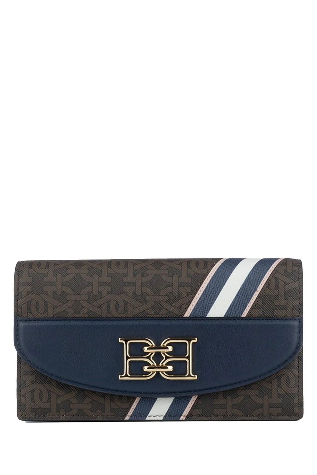 Logo-Plaque Foldover Top Shoulder Bag
