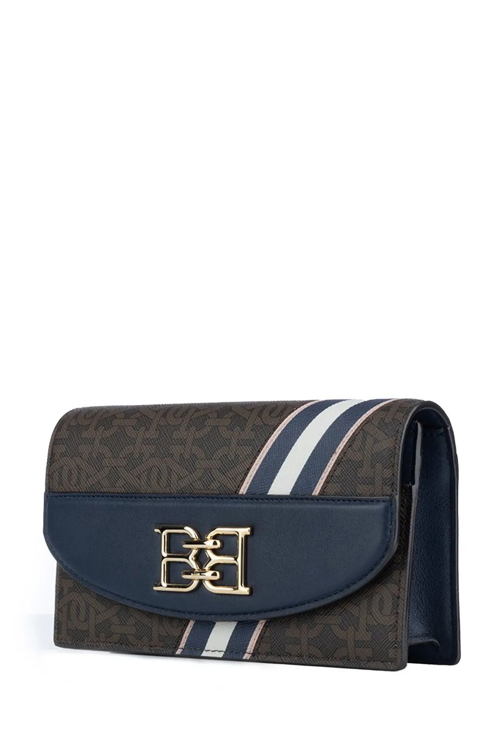 Logo-Plaque Foldover Top Shoulder Bag