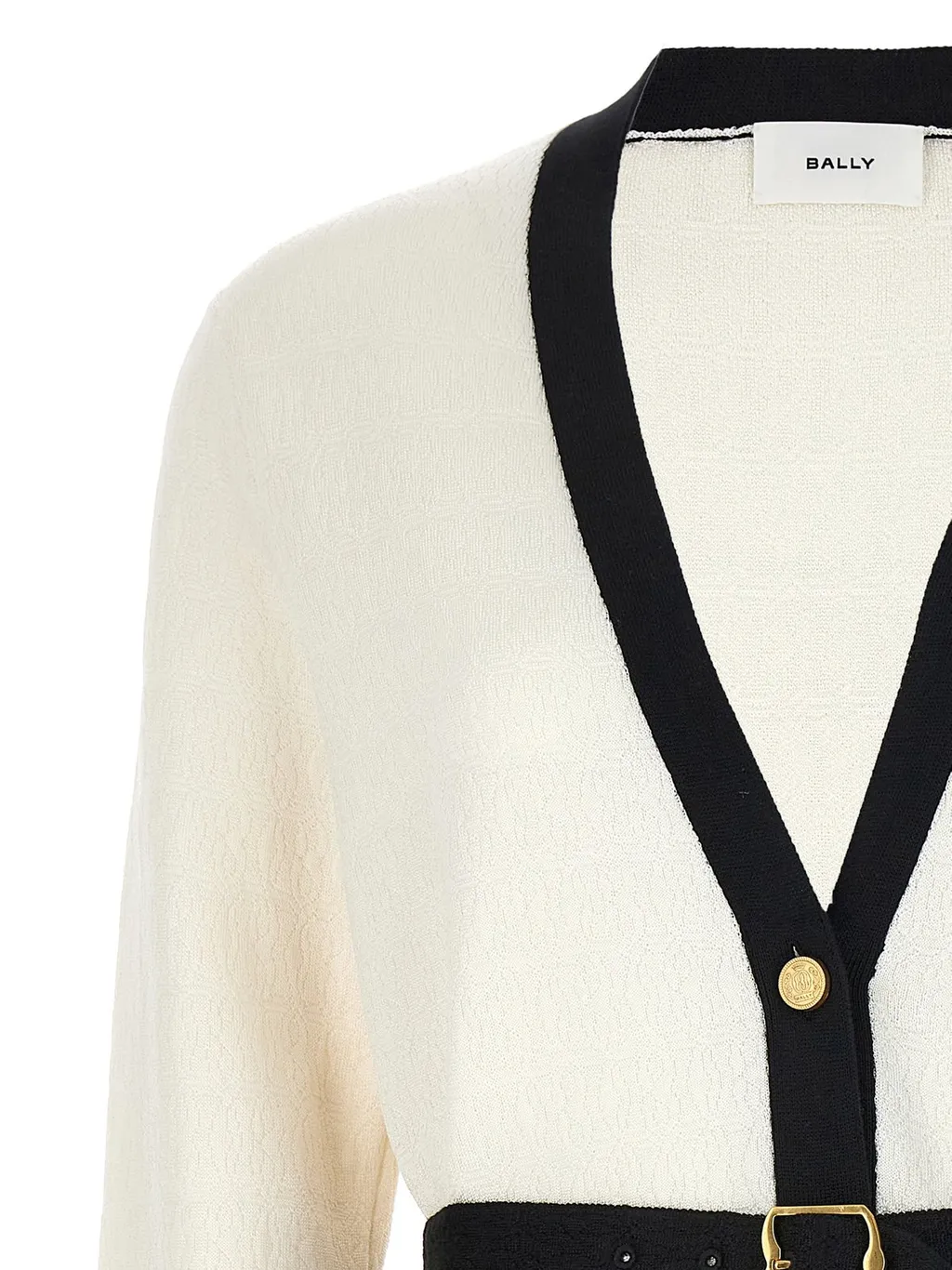 Logo Jacquard Two-Toned Cardigan