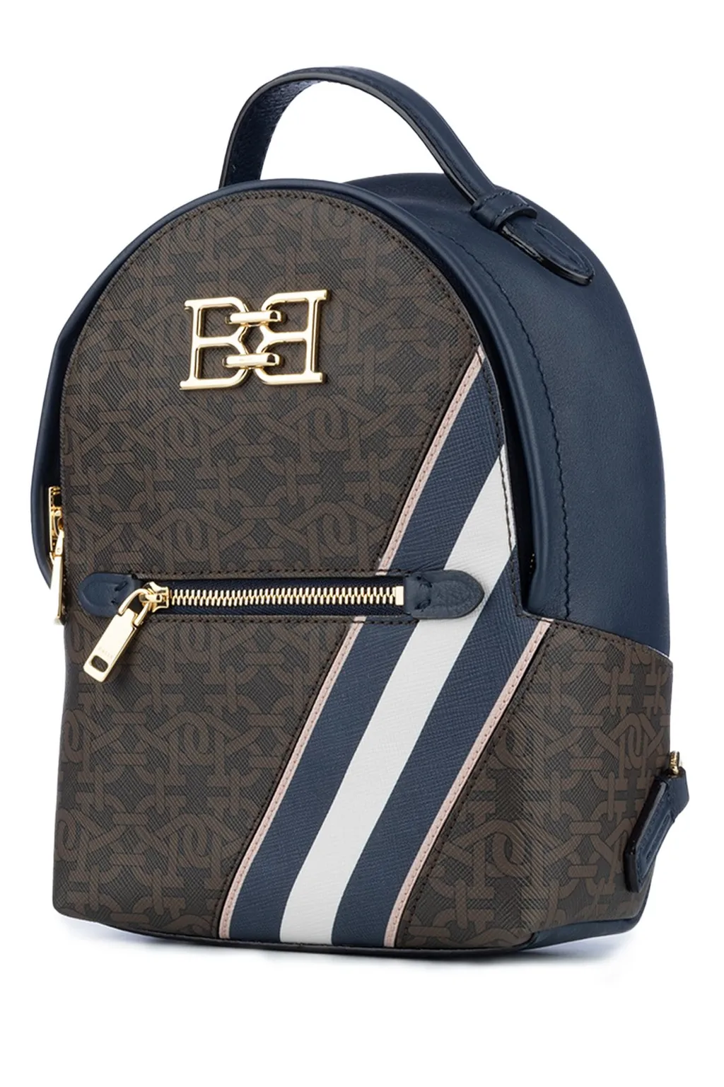 Monogram Printed Zipped Backpack