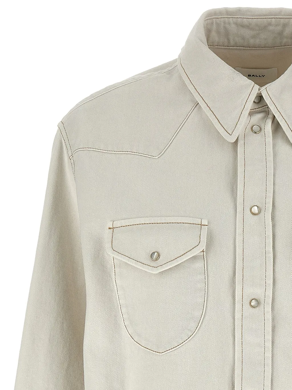 Long-Sleeved Denim Shirt