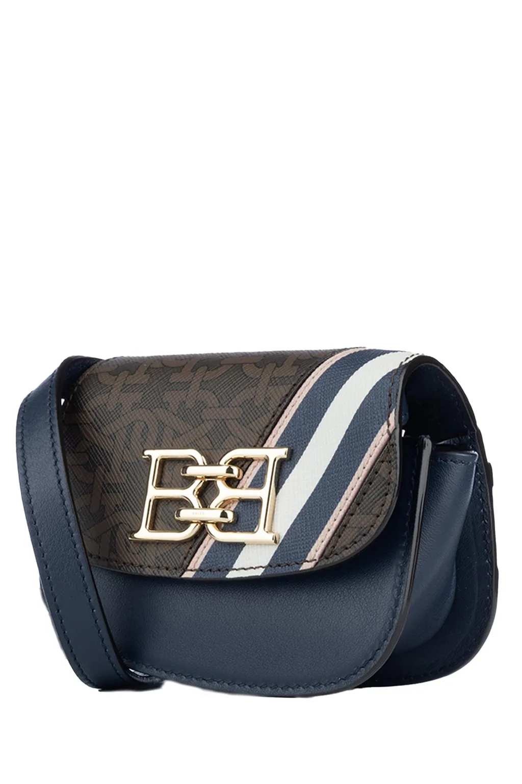 Logo-Plaque Foldover Top Shoulder Bag