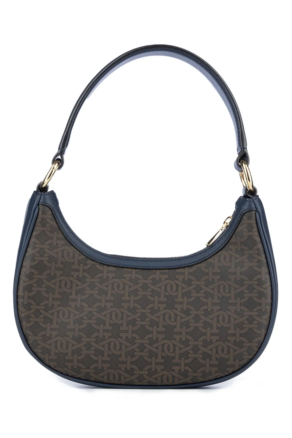 Logo-Plaque Zipped Shoulder Bag