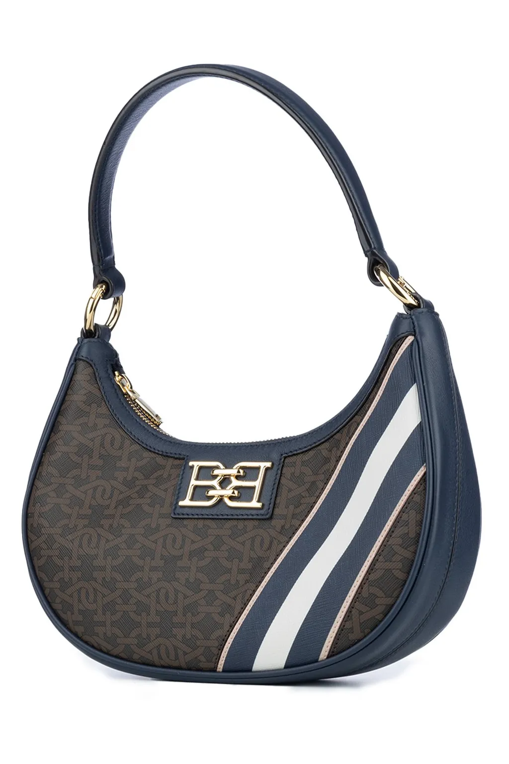 Logo-Plaque Zipped Shoulder Bag