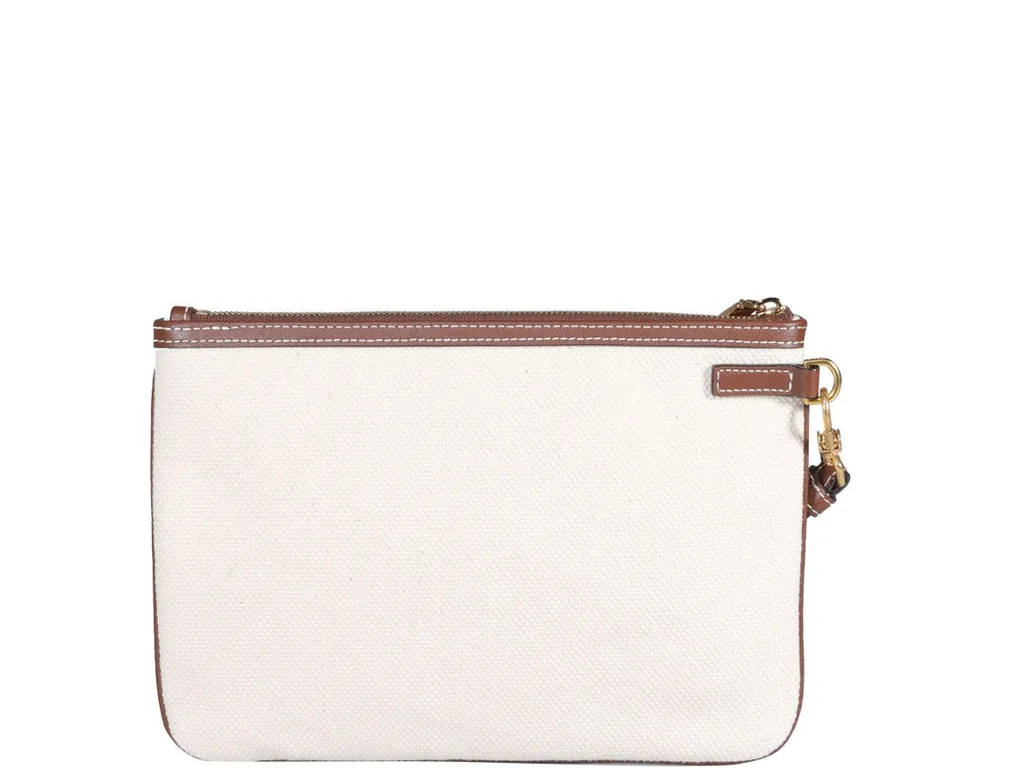 Certhe Logo Printed Zipped Clutch Bag
