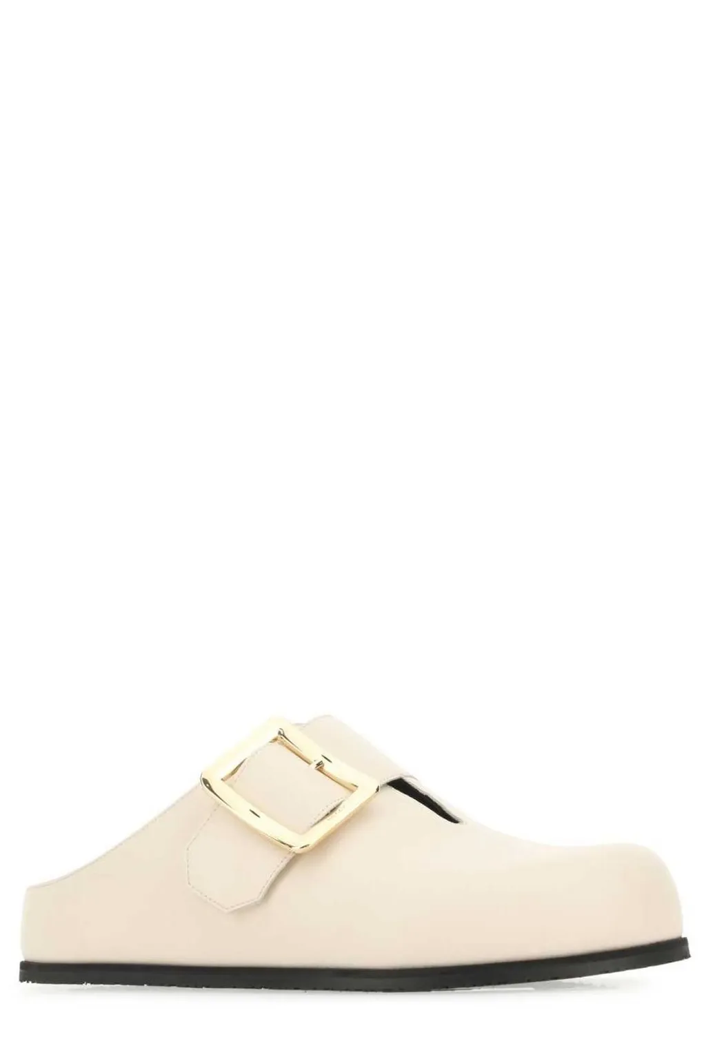 Buckle-Detailed Slip-On Slippers