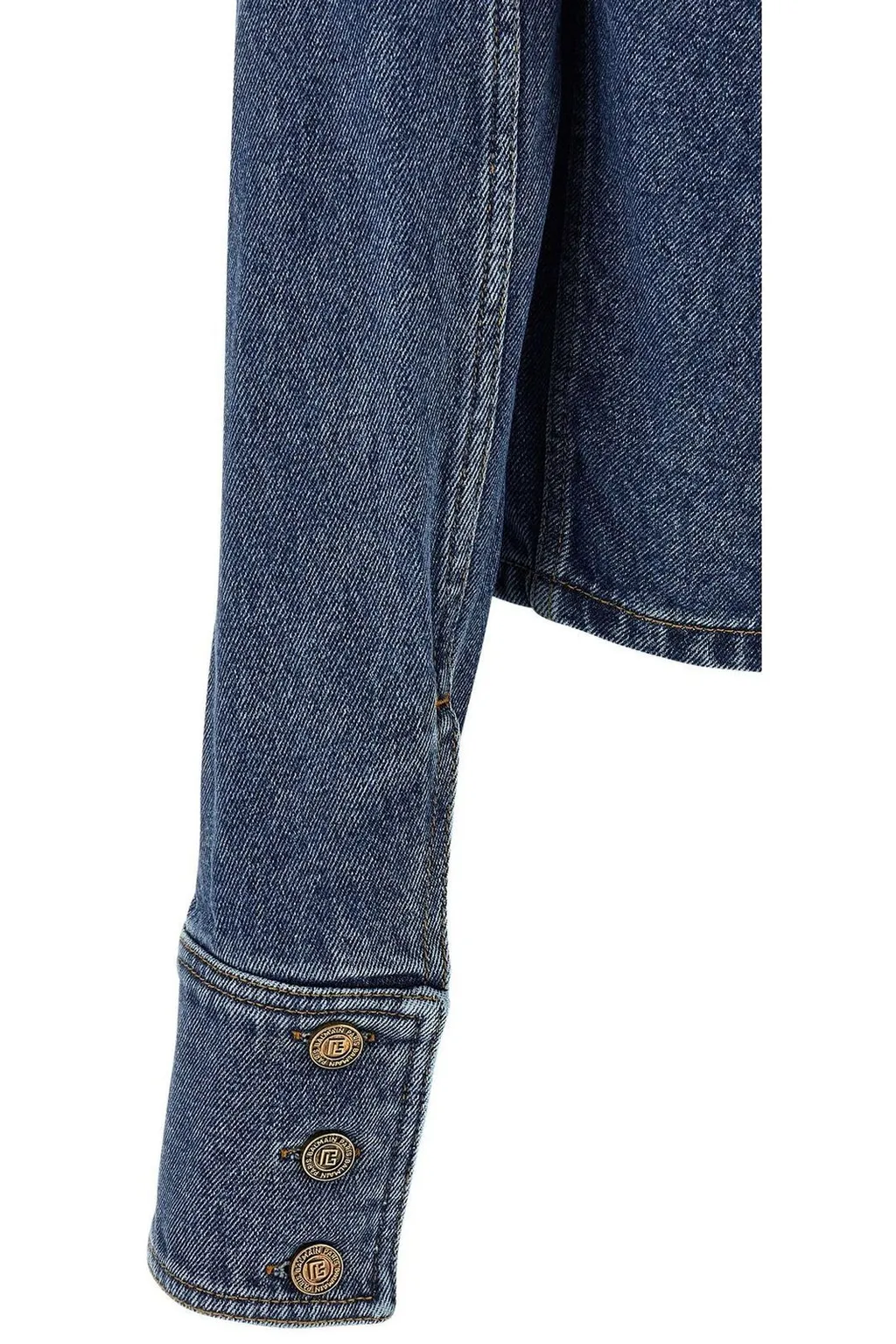 Cropped Faded Denim Jacket