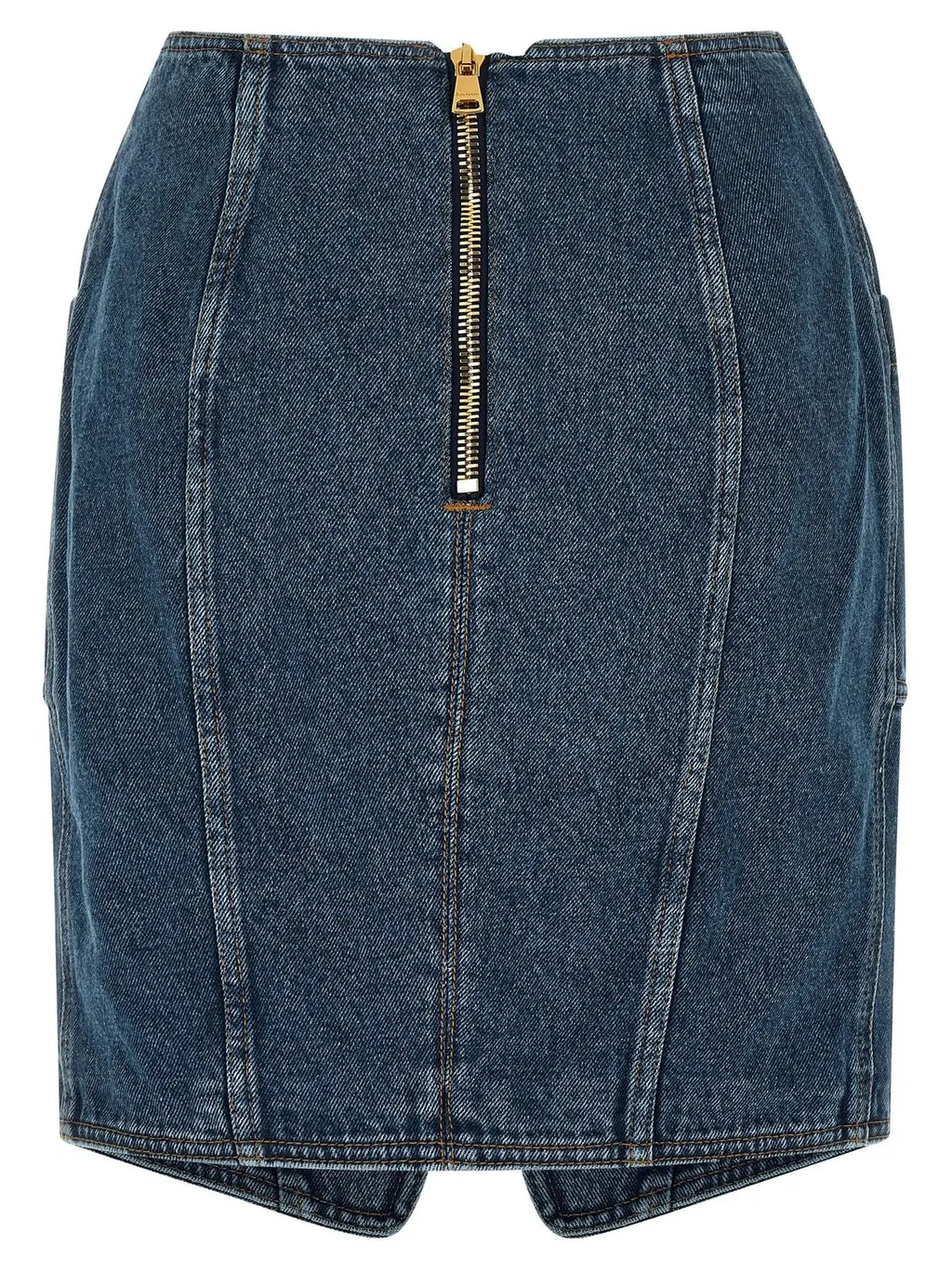 Belted Short Denim Skirt