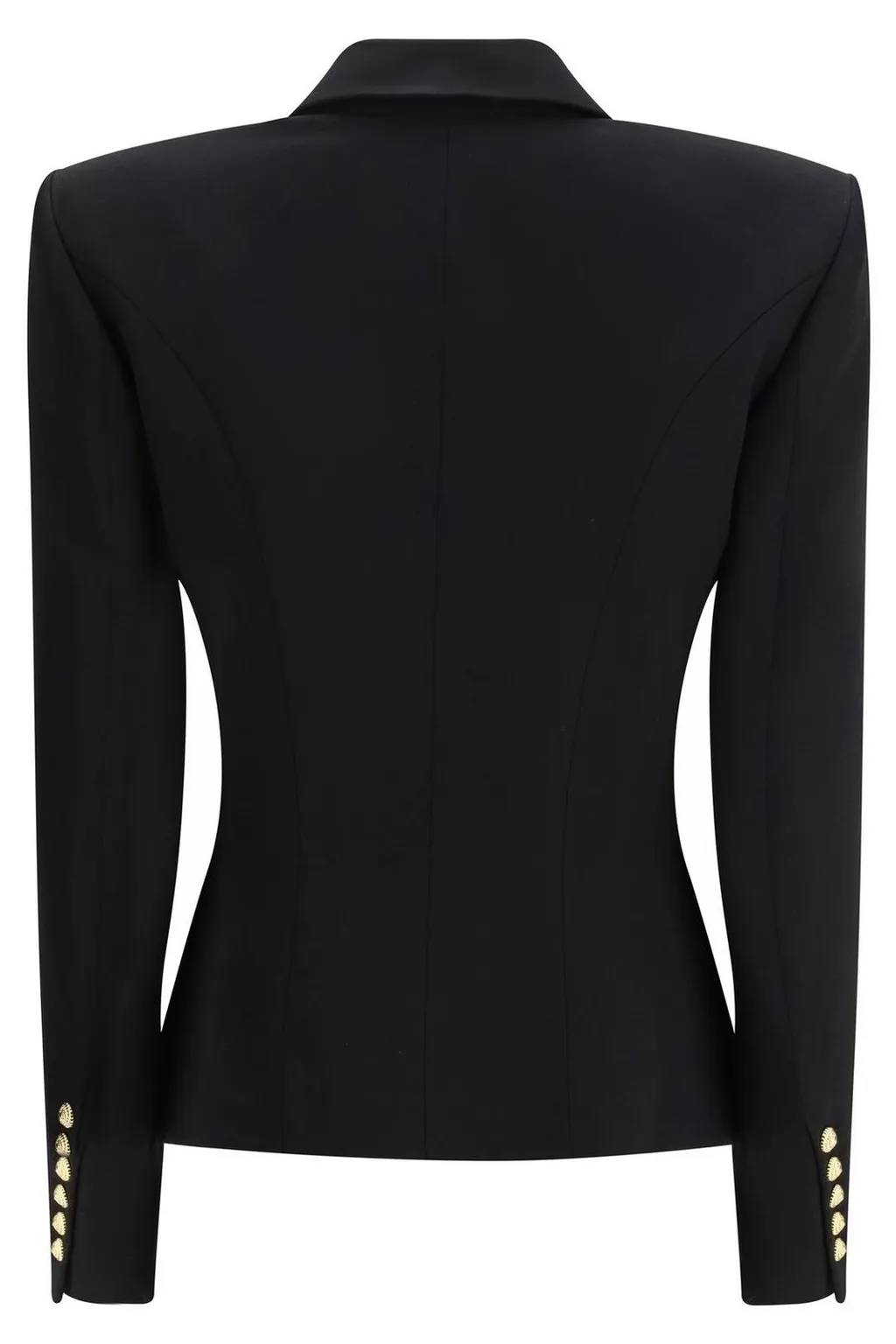 Double Breasted Fitted Grain De Poudre Jacket