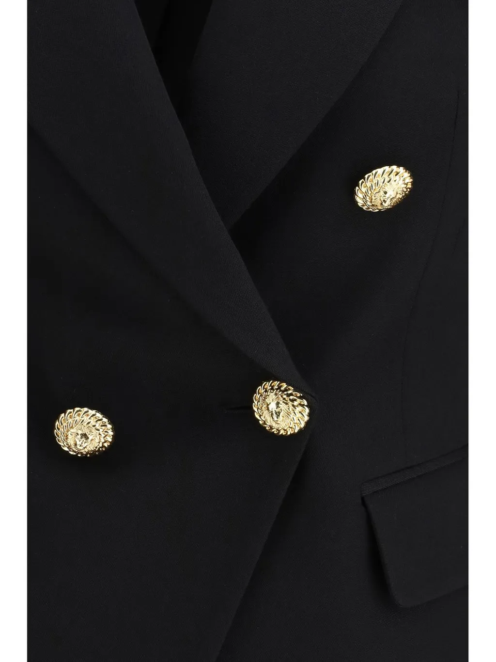 Double Breasted Fitted Grain De Poudre Jacket