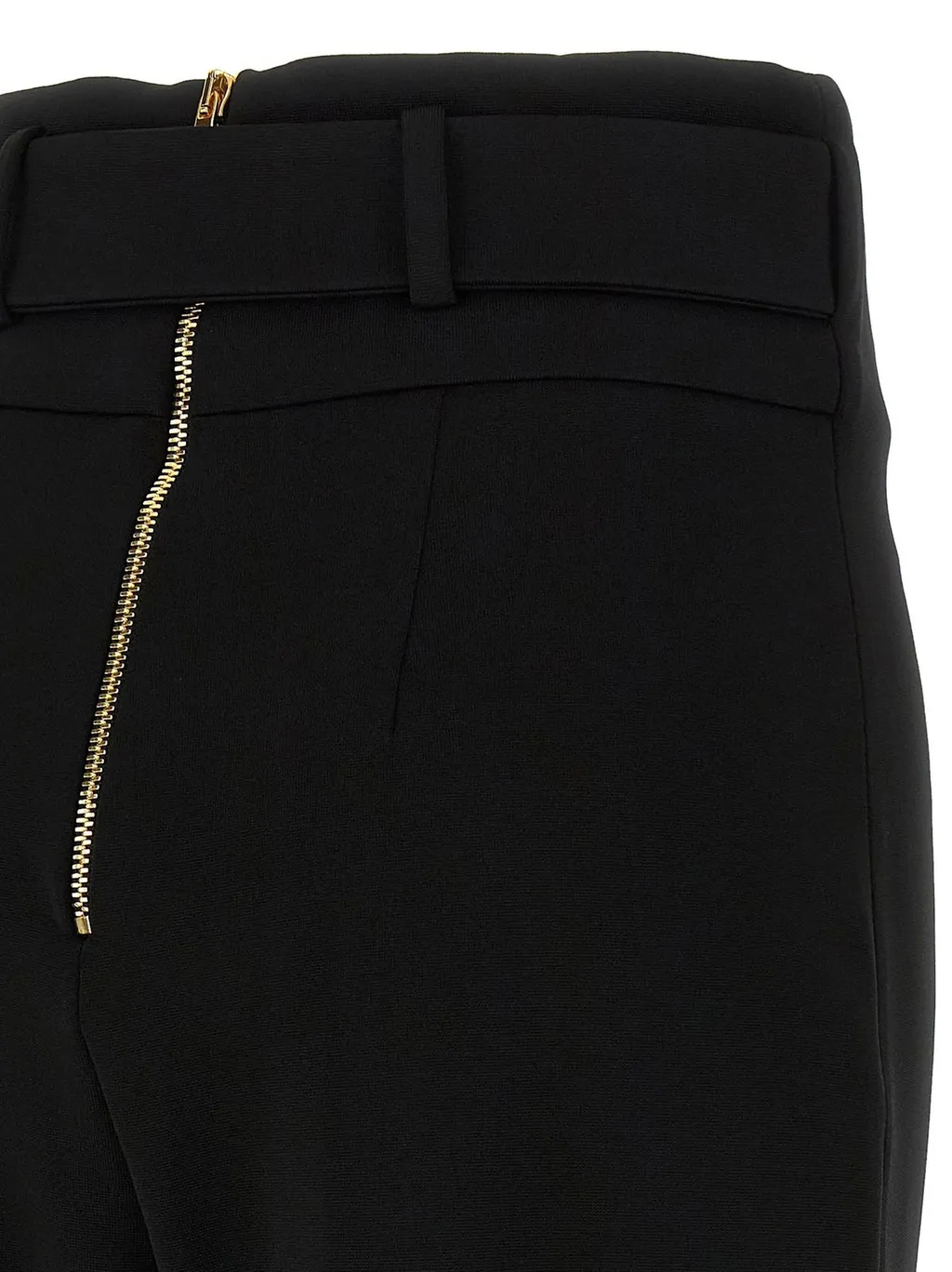 Belted Stretch Trousers