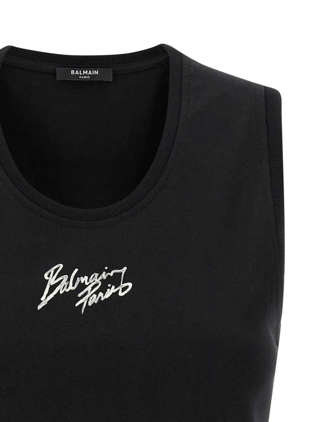 Brushed Logo Printed Relaxed Tank Top