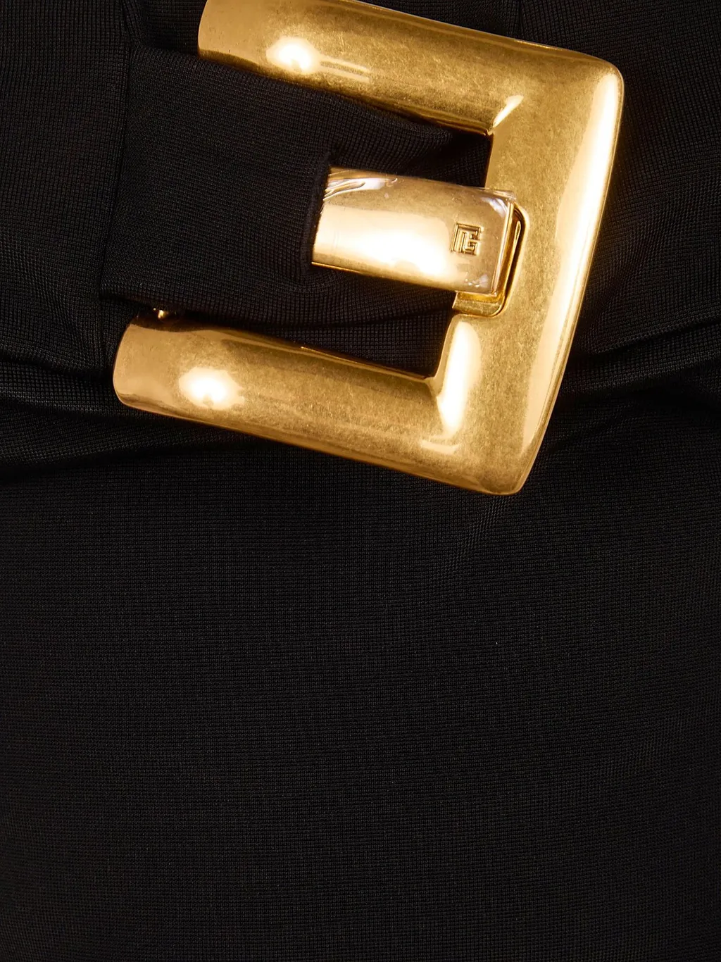 Buckle Embellished Strapless Maxi Dress