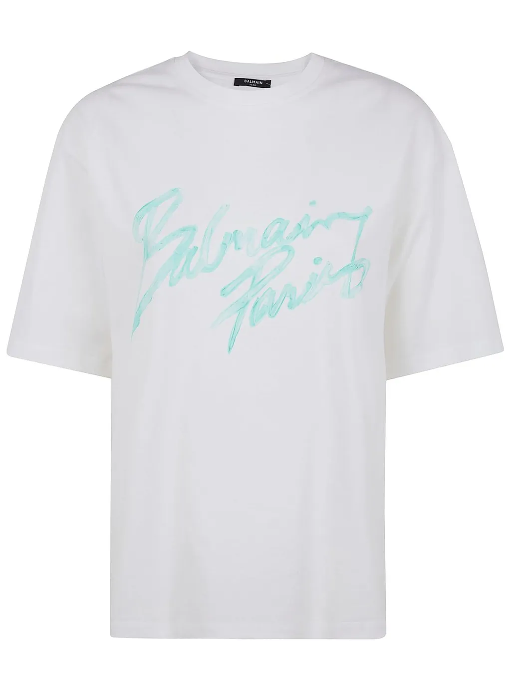Logo Brush Print Boxy T-Shirt