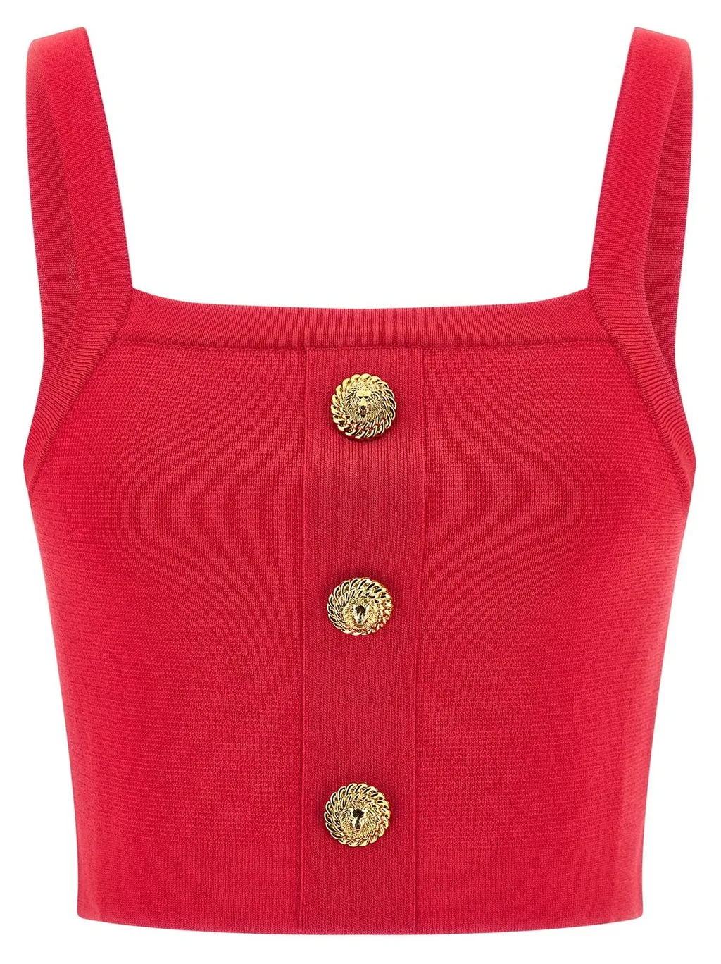 Buttons Knit Bralette Top