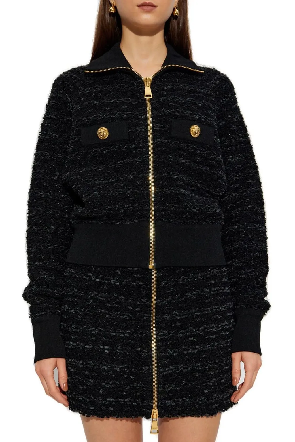 Tweed Bomber Jacket