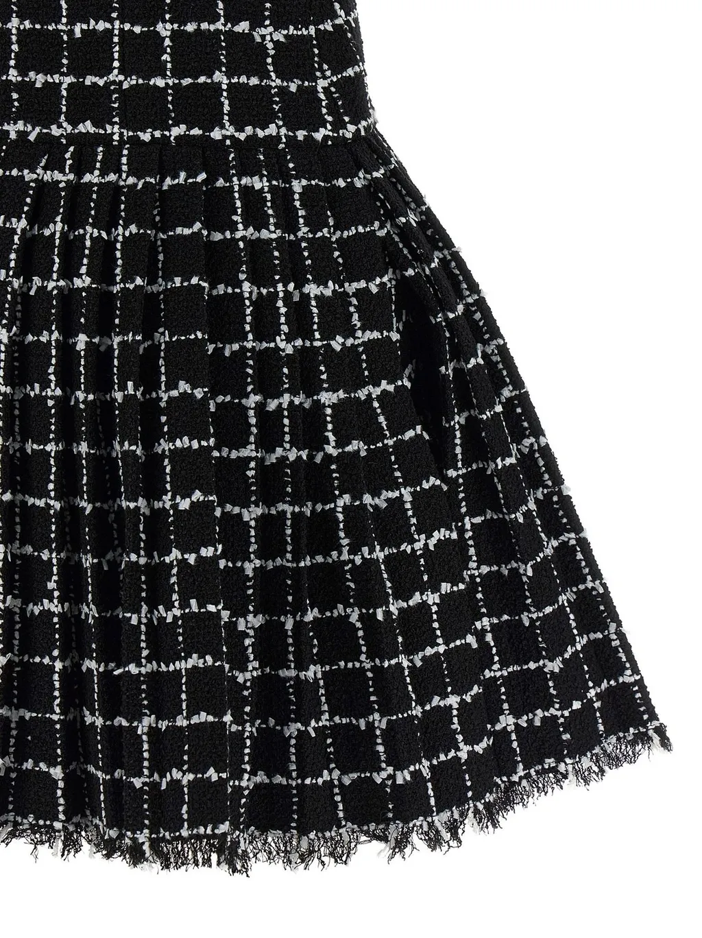 Chain Straps Tweed Dress