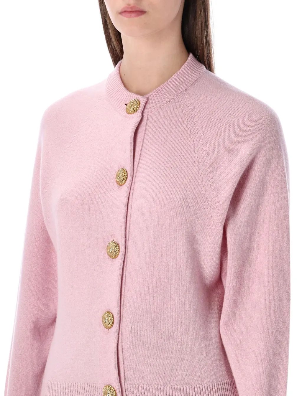 Buttoned Crewneck Cardigan